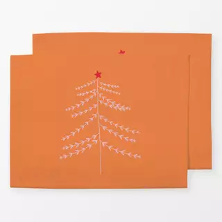 Tischset Winter Baum Orange