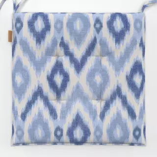 Sitzkissen Diamonds Ikat Darkblue