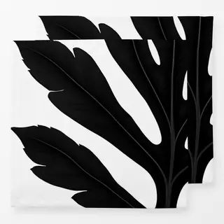 Servietten Feuille Noire