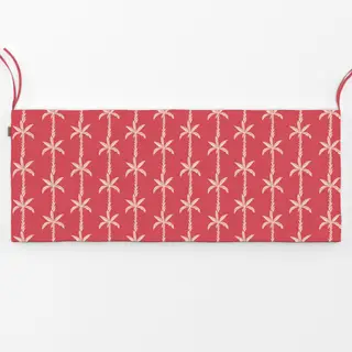 Bankauflage Palm tree pattern - red