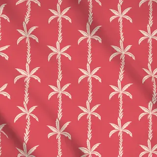 Meterware Palm tree pattern - red