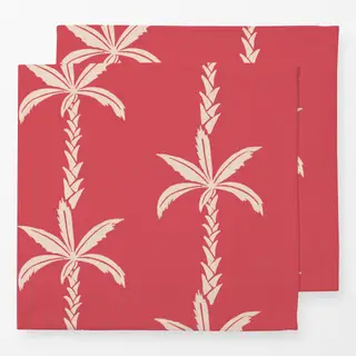 Servietten Palm tree pattern - red