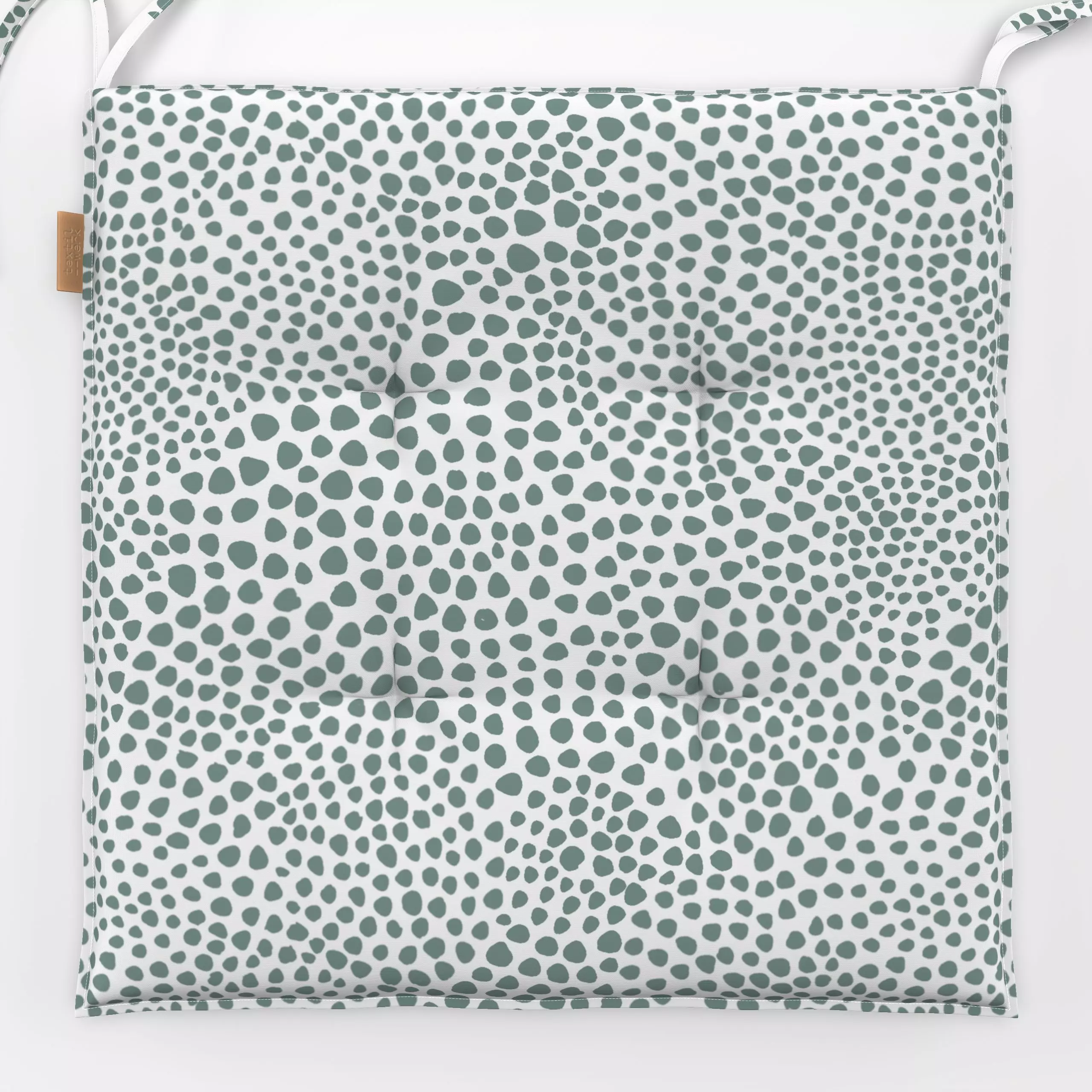 Sitzkissen Dotted circles - modern green - Sommer, Symbole & Muster, Anlässe, Ostern - von „Heyduda"; Muster, Pinsel, skandi...
