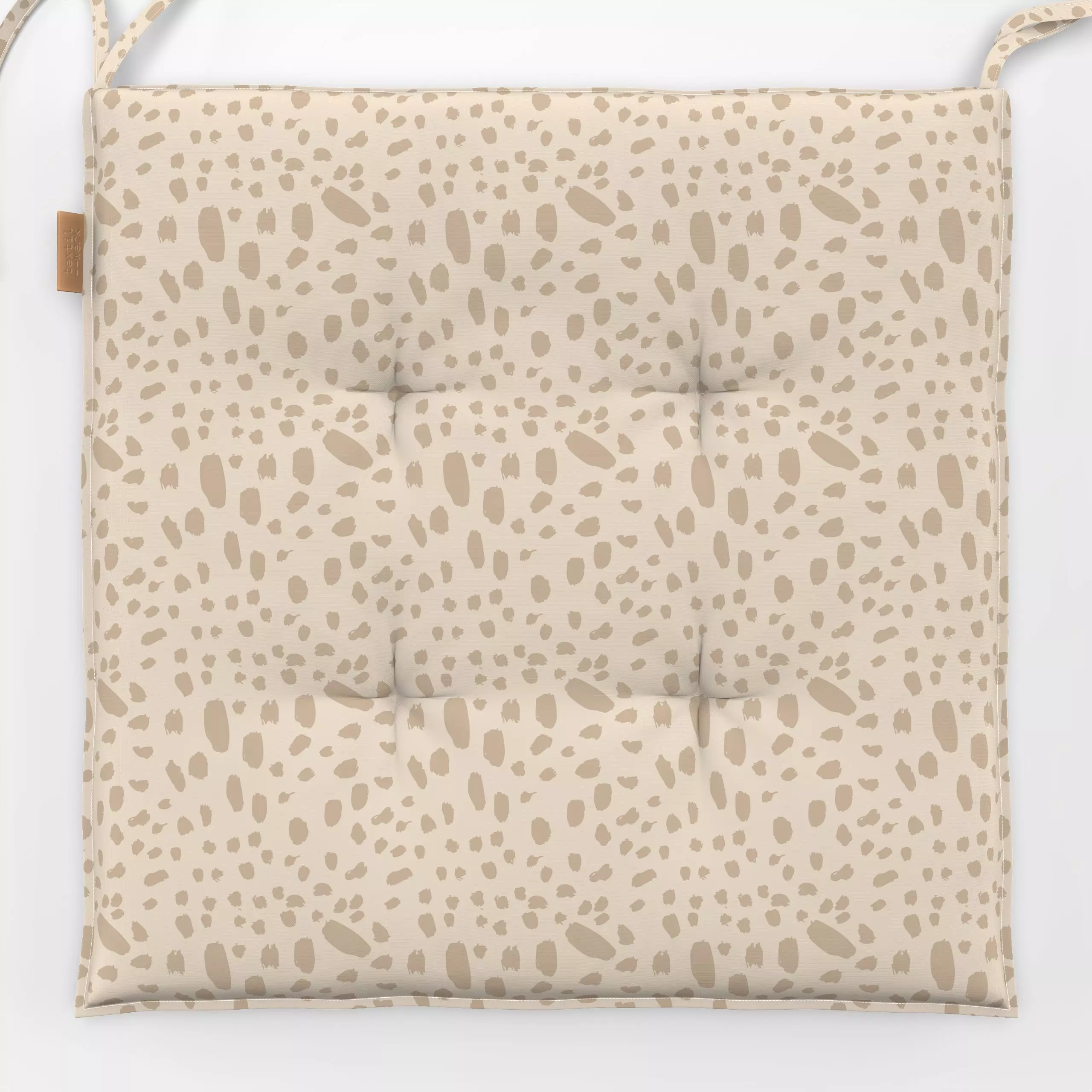 Sitzkissen Beige Dots - Symbole & Muster - von „Patries Elisabeth"; minimal, Punkte, Geometrisch, modern, grafisch, hell, ge...