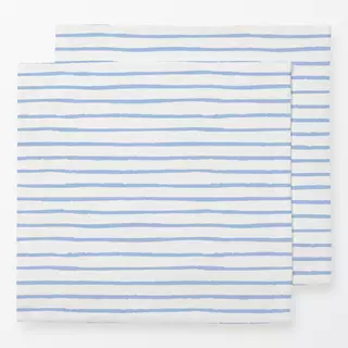 Servietten Stripes Streifen blue on white