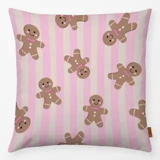 Kissen Lebkuchen rosa Streifen