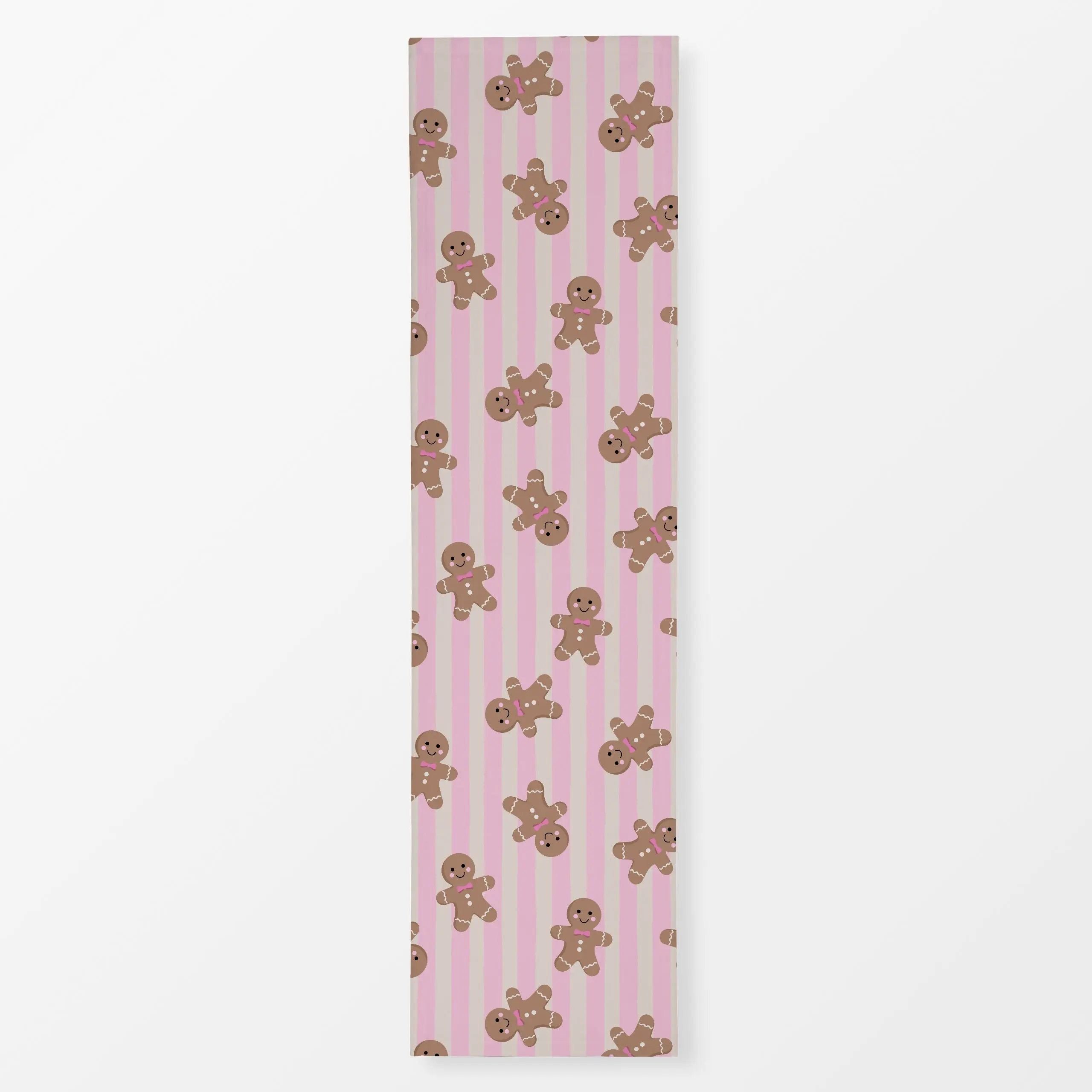 Tischläufer Lebkuchen rosa Streifen - Weihnachten, Winter - von „Studio Kesse"