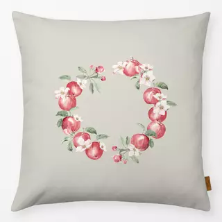 Kissen Apfel Kranz kühl beige