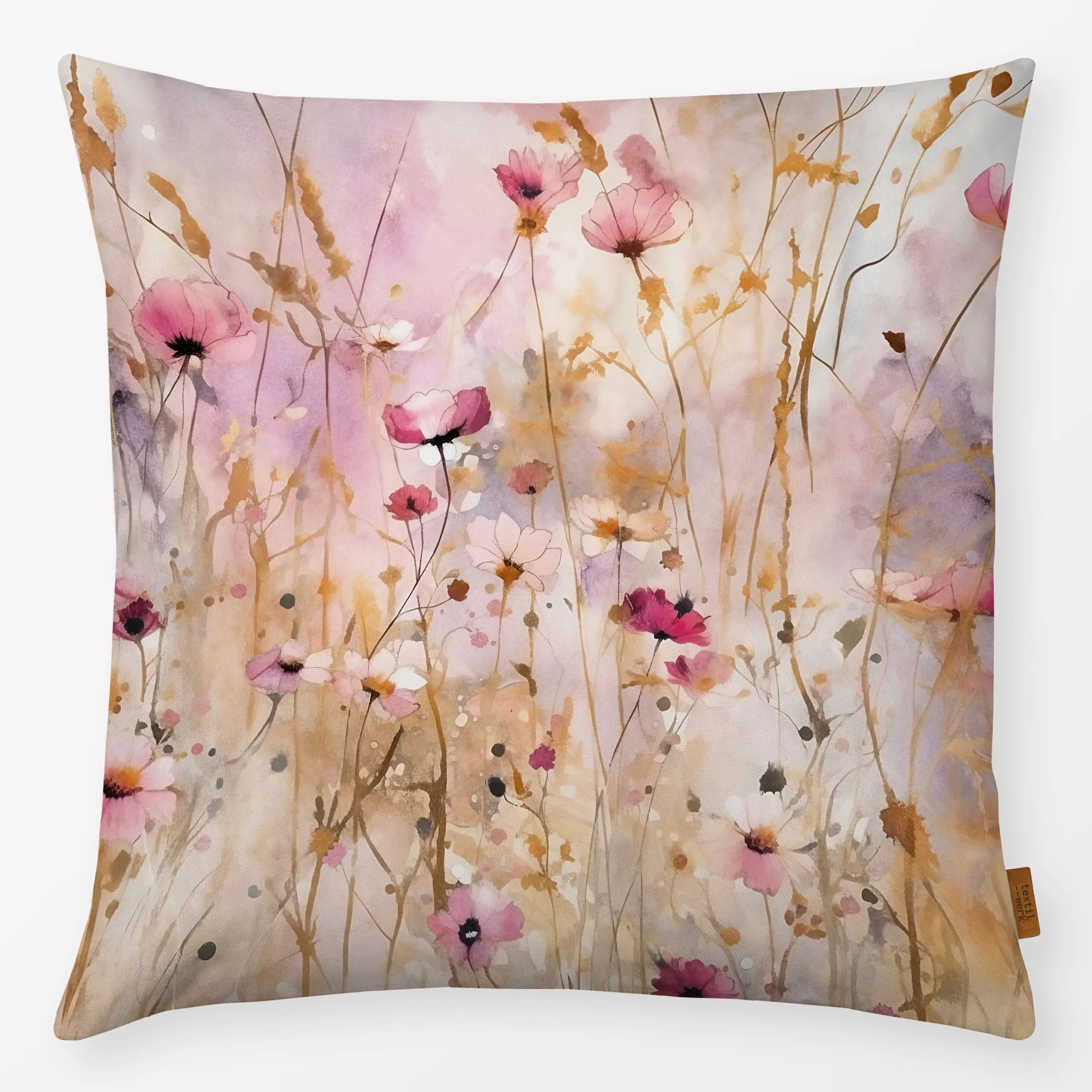 Kissen Blush Sommer Wiese - Blumen & Florales, Sommer, Pflanzen & Botanik - von „Uta Naumann"; Blumen, Garten, Wildblumen, S...