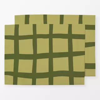 Tischset Gitter Green