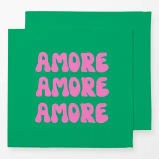 Servietten Amore Pink Grün