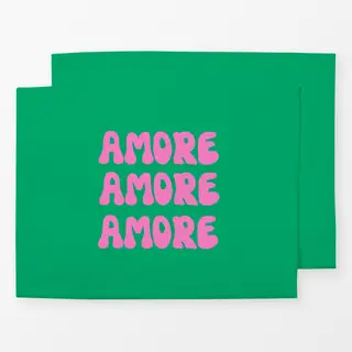 Tischset Amore Pink Grün