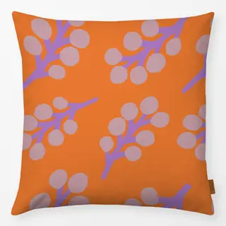 Kissen Frühling Zweige Muster orange