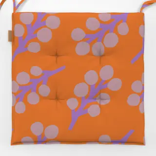 Sitzkissen Frühling Zweige Muster orange