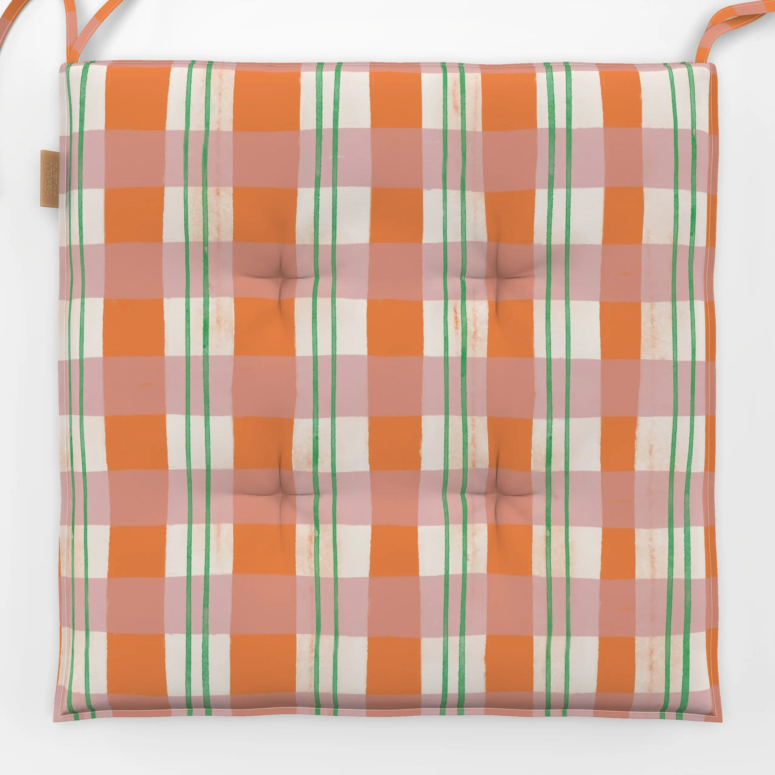 Sitzkissen Art Stripes blush - Herbst, Symbole & Muster - von „Kruth Design"; Linien, Streifen, modern, Karo, Herbstdeko, ka...