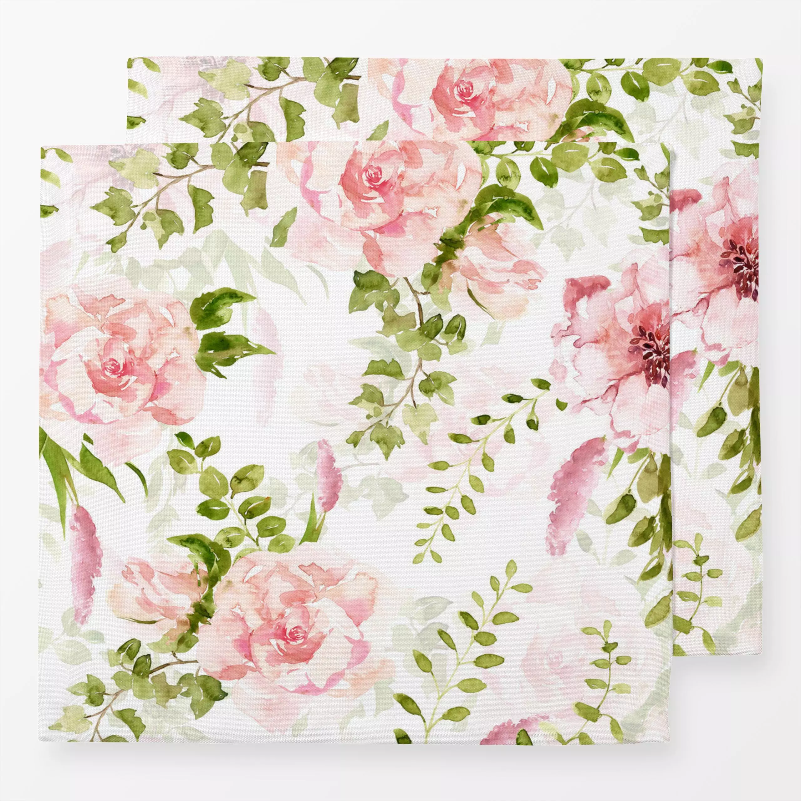 Servietten Rosen und Ranken - Blumen & Florales, Sommer - von „Uta Naumann“; Muster, Wasserfarben, skandinavisch, Blumen, Ro...