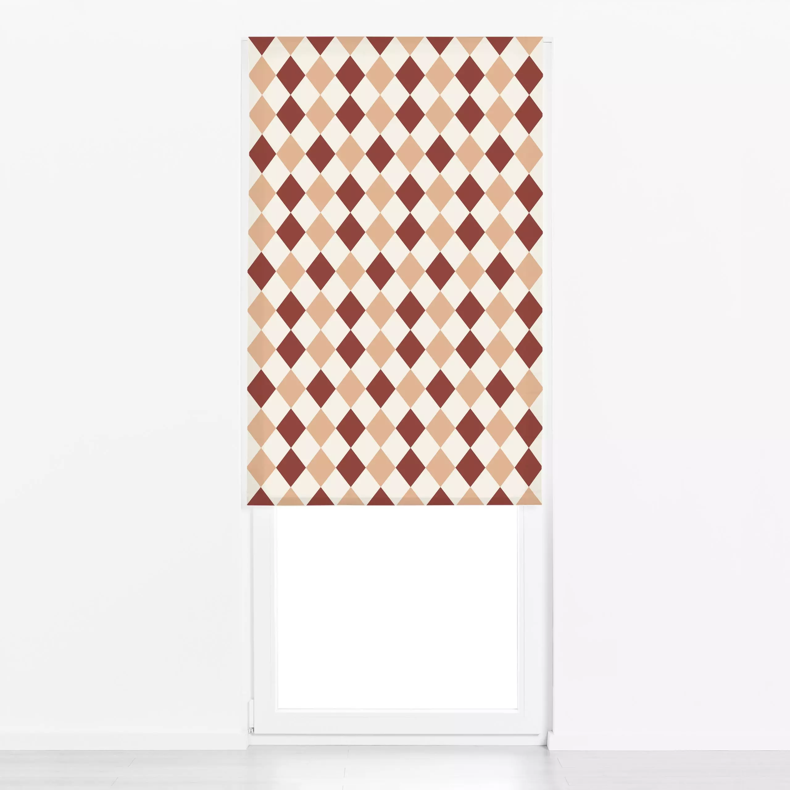 Raffrollo Pattern Brown - Herbst, Symbole & Muster - von „Jana Driver“; Muster, Kräuter, Herbst, bunt, Herbstdeko, pattern, ...