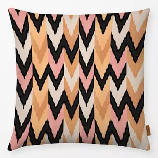 Kissen Zigzag Ikat Orange Rose