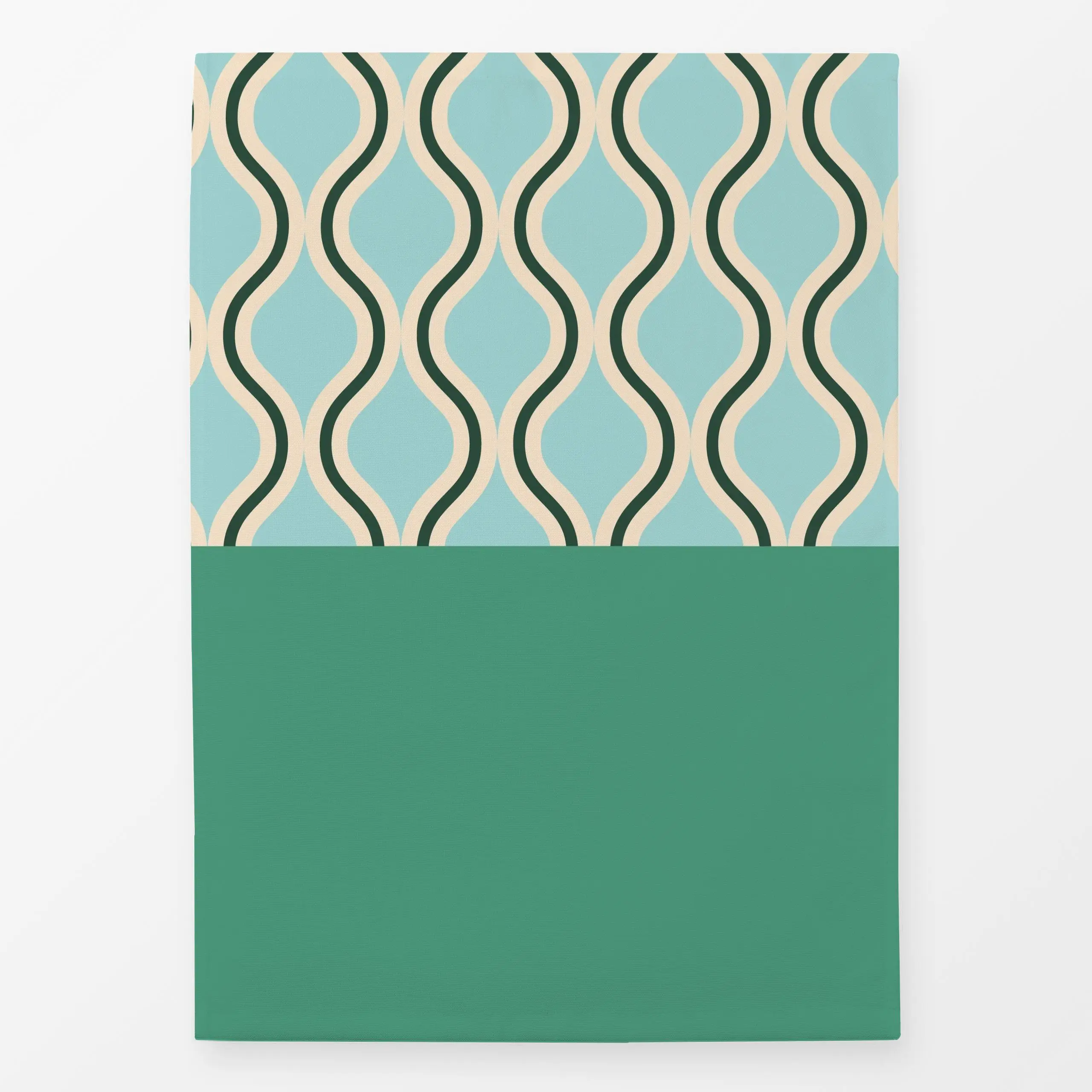 Geschirrtücher Wellen Fliesen hellblau mint - Symbole & Muster - von „Julia Schumacher“; mint, hellblau, colorful, colorbloc...