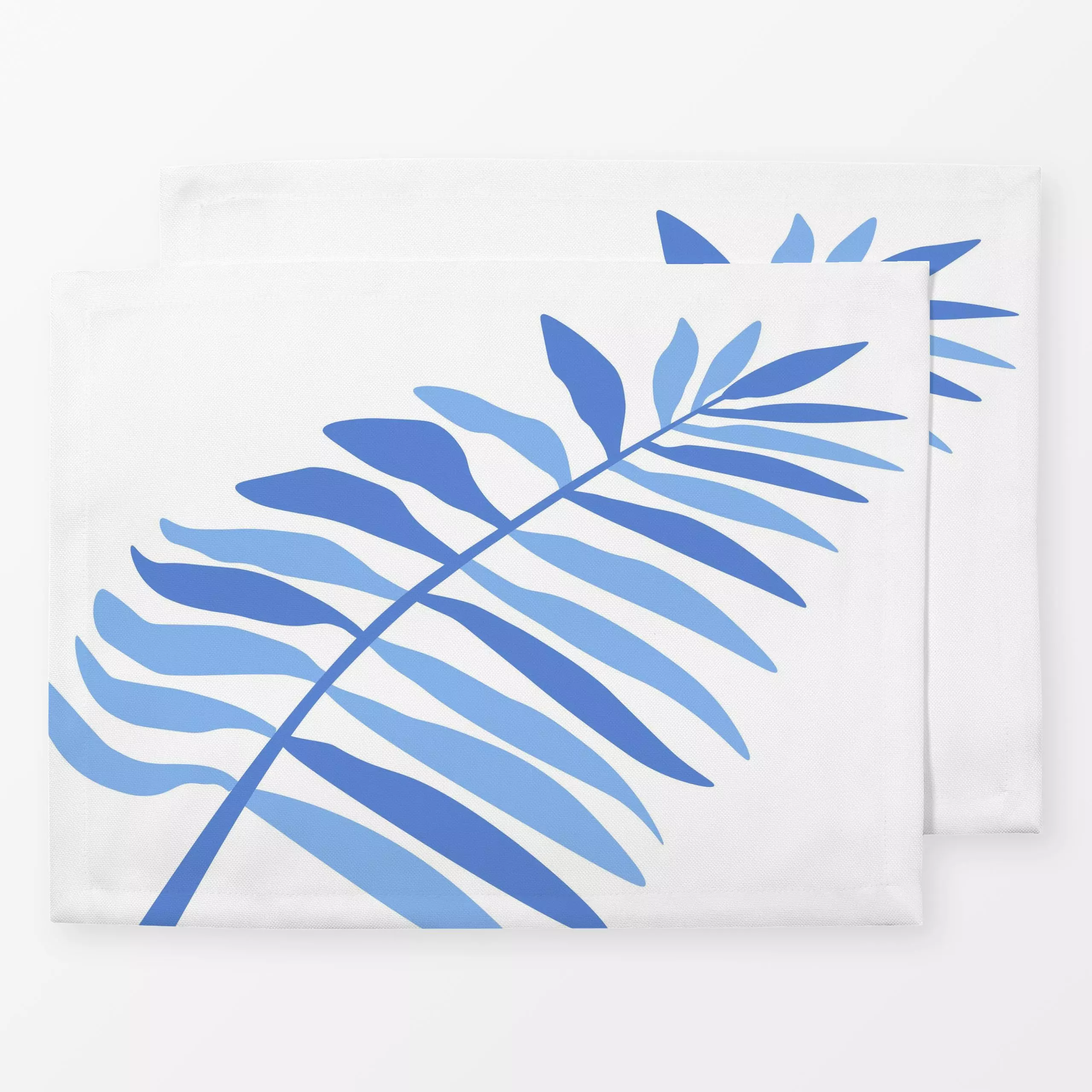 Tischset Palm Leaf blue, Blumen, tropisch, Sommer, von Vivian Hasenclever