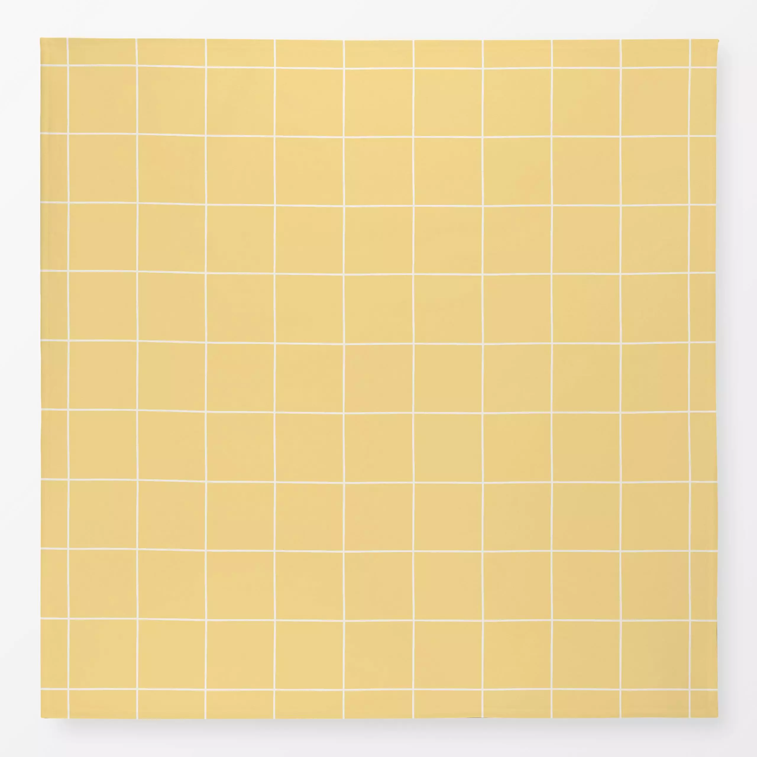 Tischdecke Karo Linien gelb - Symbole & Muster - von „Studio Kesse"; minimal, Garten, Scandianvian, Karo, gelb, kariert, Sch...