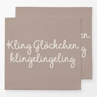 Servietten Kling Glöckchen beige