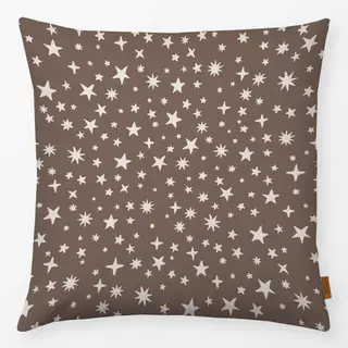 Kissen Sterne braun
