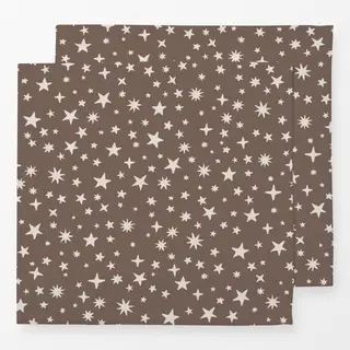 Servietten Sterne braun