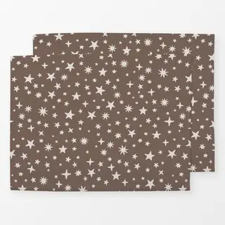 Tischset Sterne braun