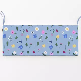 Bankauflage Wildblumen blau