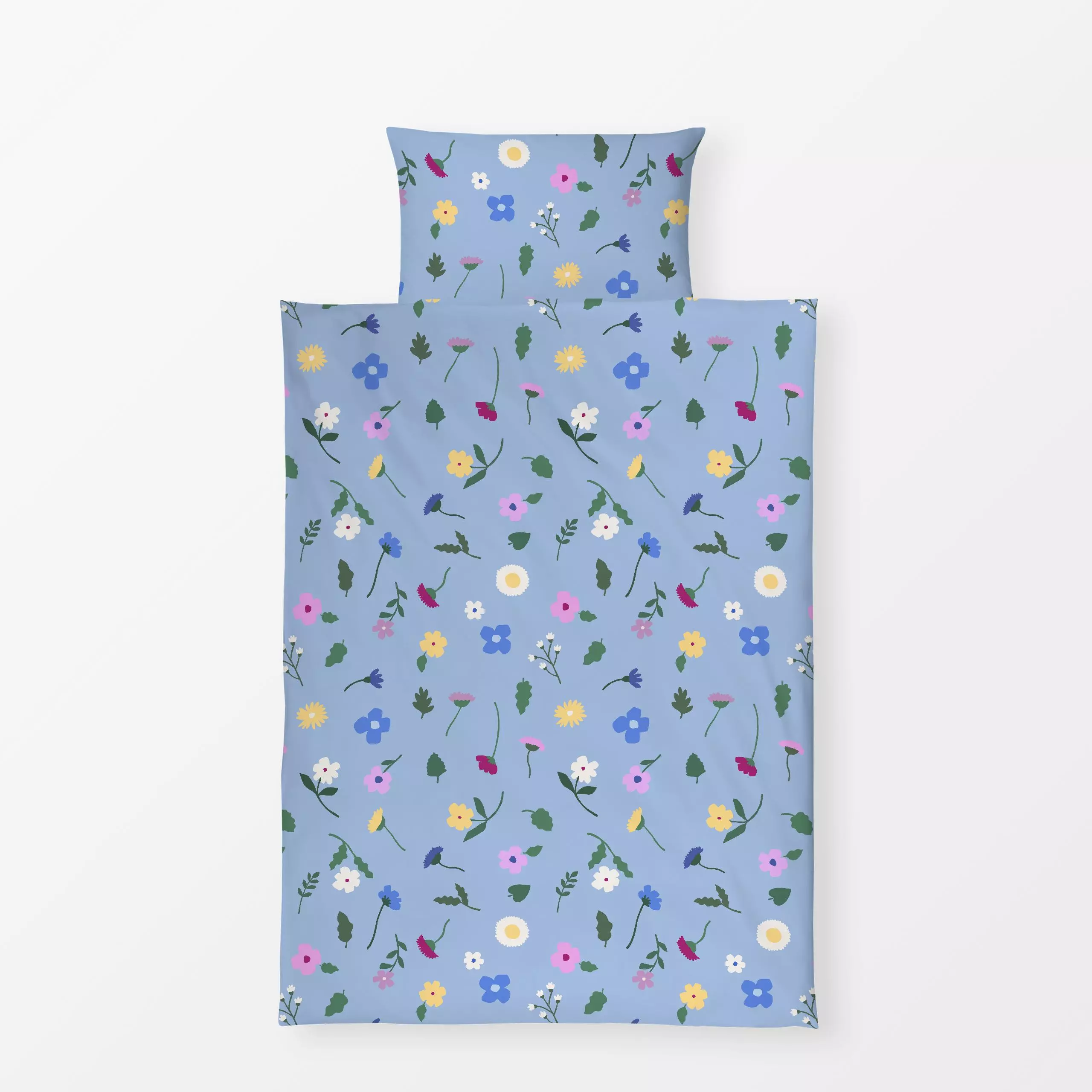 Bettwäsche Wildblumen blau - Blumen & Florales, Frühling, Ostern - von „Studio Kesse"