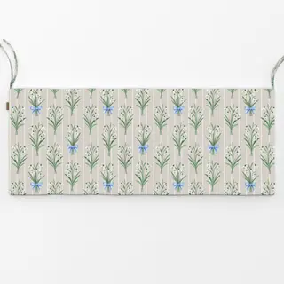 Bankauflage Schneeglöckchen grau beige