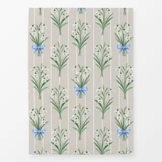 Geschirrtücher Schneeglöckchen grau beige