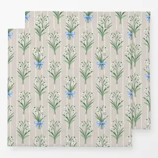 Servietten Schneeglöckchen grau beige