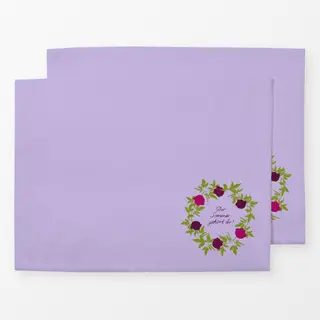 Tischset Rosenkranz Typo Lila