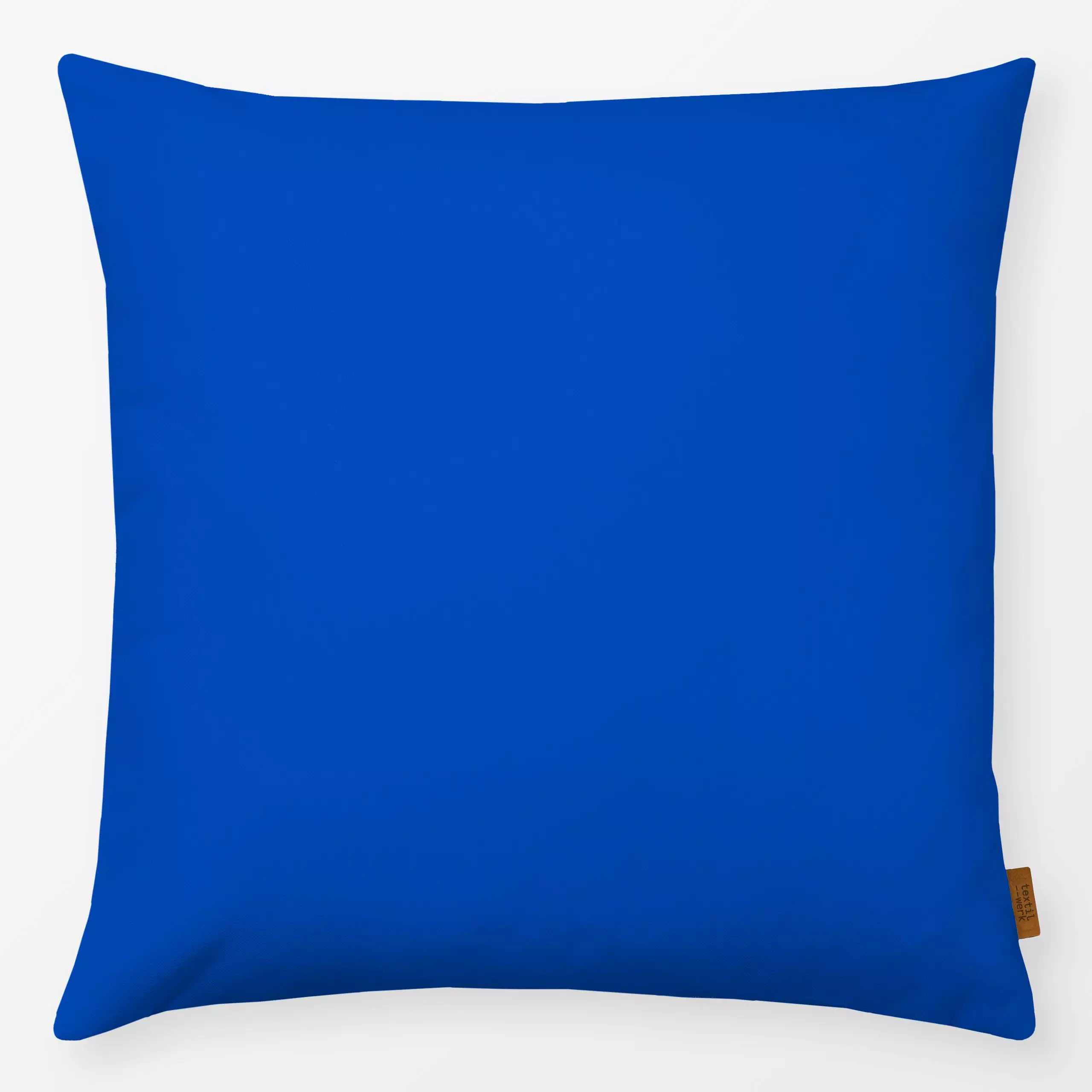 Kissen colors Meeresblau - Symbole & Muster - von „textilwerk colors"; blau, bunt, schlicht, Farben, uni, einfarbig, textilw...