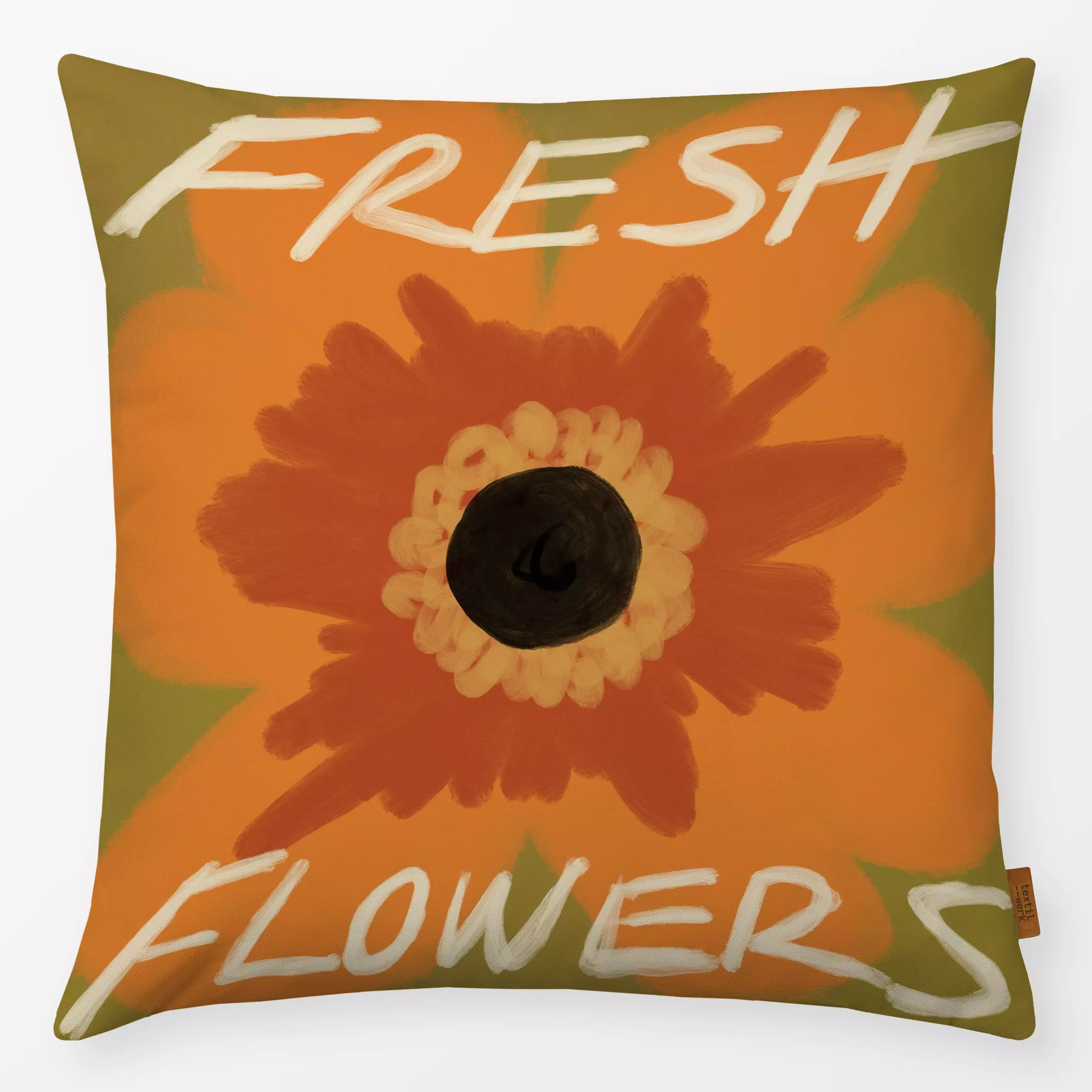 Kissen Fresh Flowers - Blumen & Florales, Frühling, Sprüche & Schriftzüge - von „KunstbyStephie"