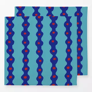 Servietten Punktstreifen türkis