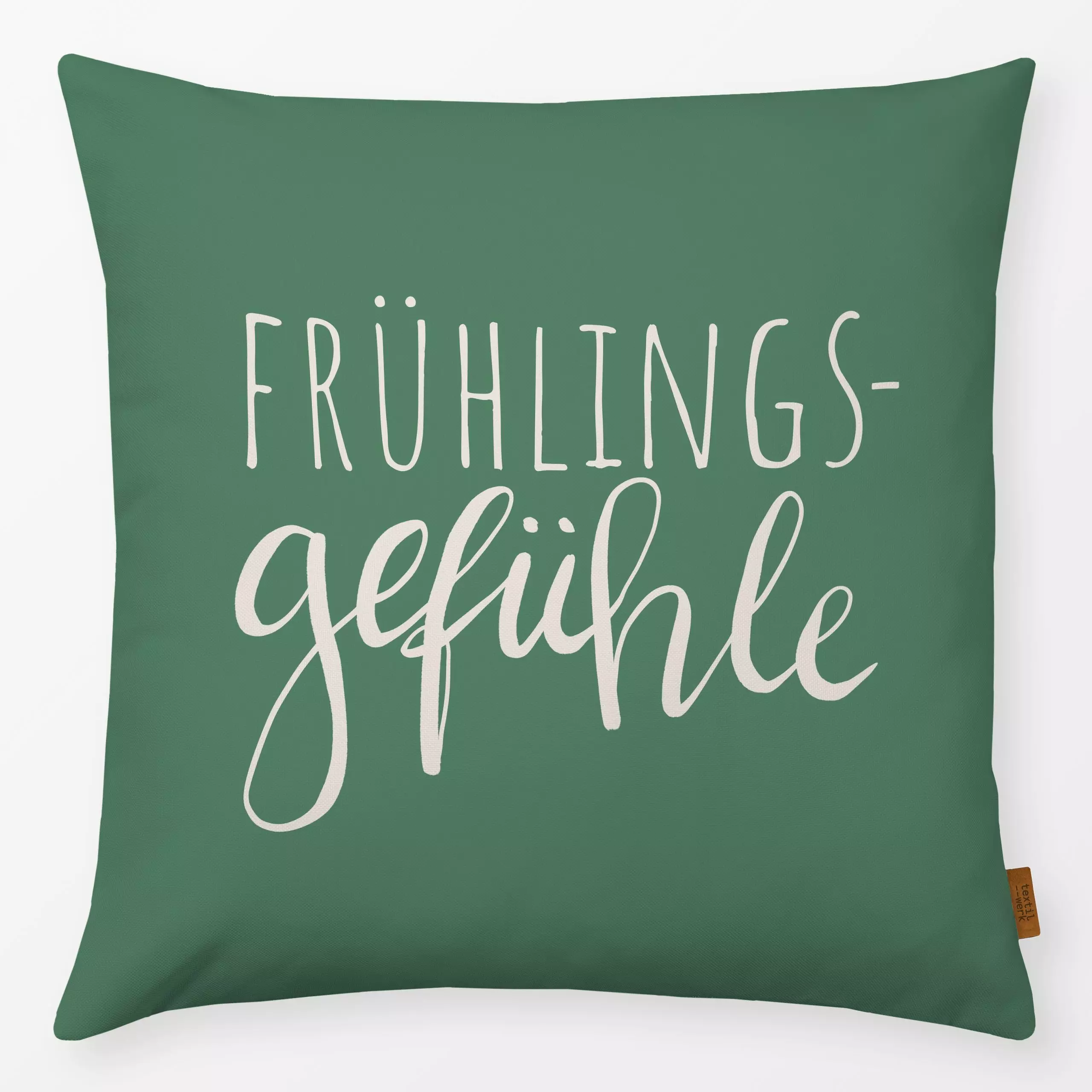Kissen Frühlingsgefühle - Frühling, Sprüche & Schriftzüge, Anlässe, Ostern - von „Studio Kesse"; Ostern, Spruchkissen, typo,...