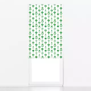 Raffrollo Green flowers