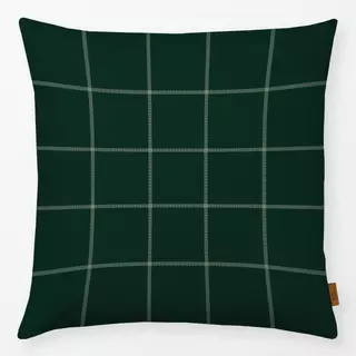 Kissen Embroidered Lines pine green