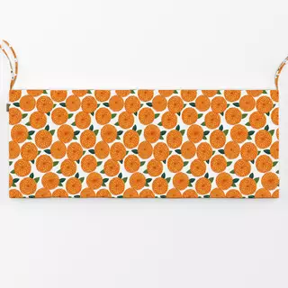 Bankauflage Dahlien Kreise Muster Orange