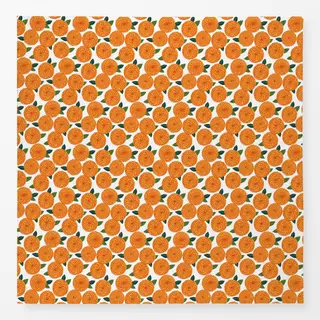 Tischdecke Dahlien Kreise Muster Orange