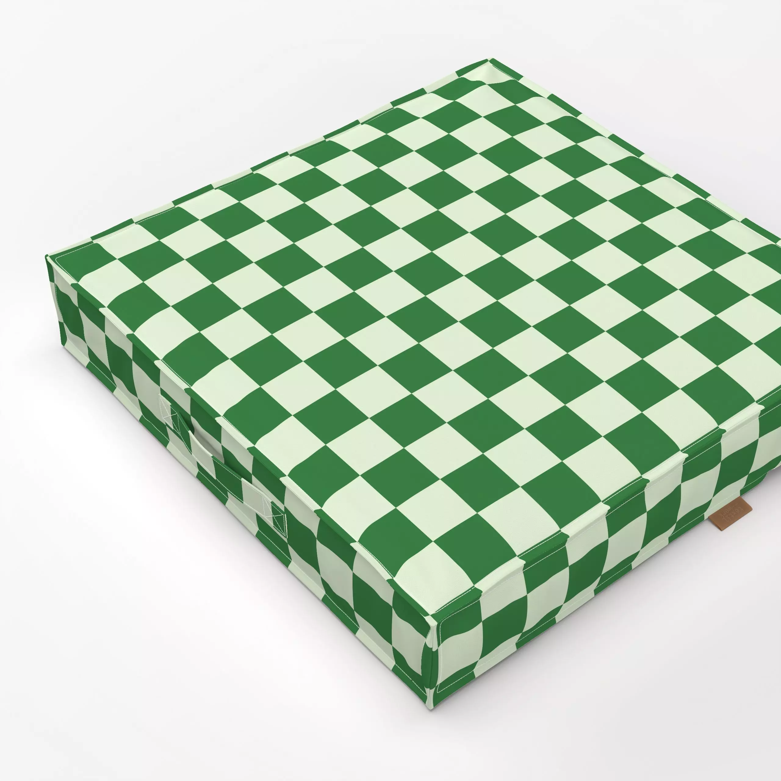 Bodenkissen Checks Grün - Symbole & Muster - von „textilwerk"; skandinavisch, bunt, minimalistisch, schlicht, checks, textil...