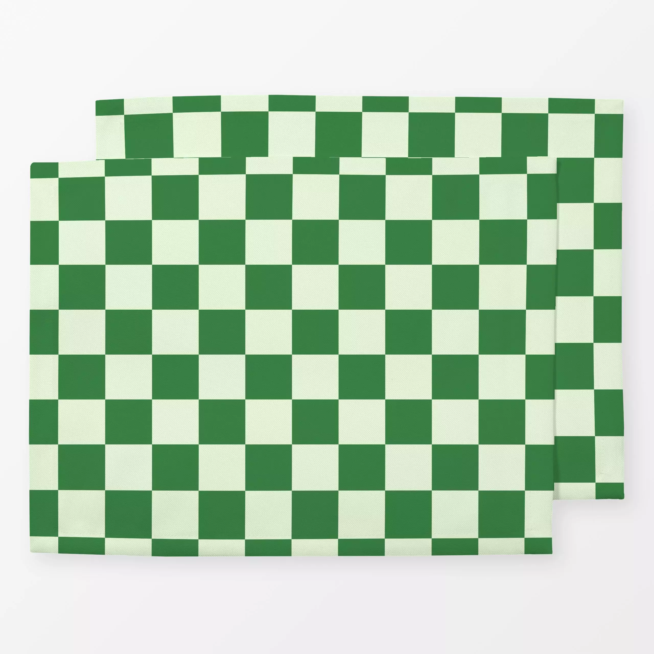 Tischset Checks Grün, gemustert, Sommer, von textilwerk