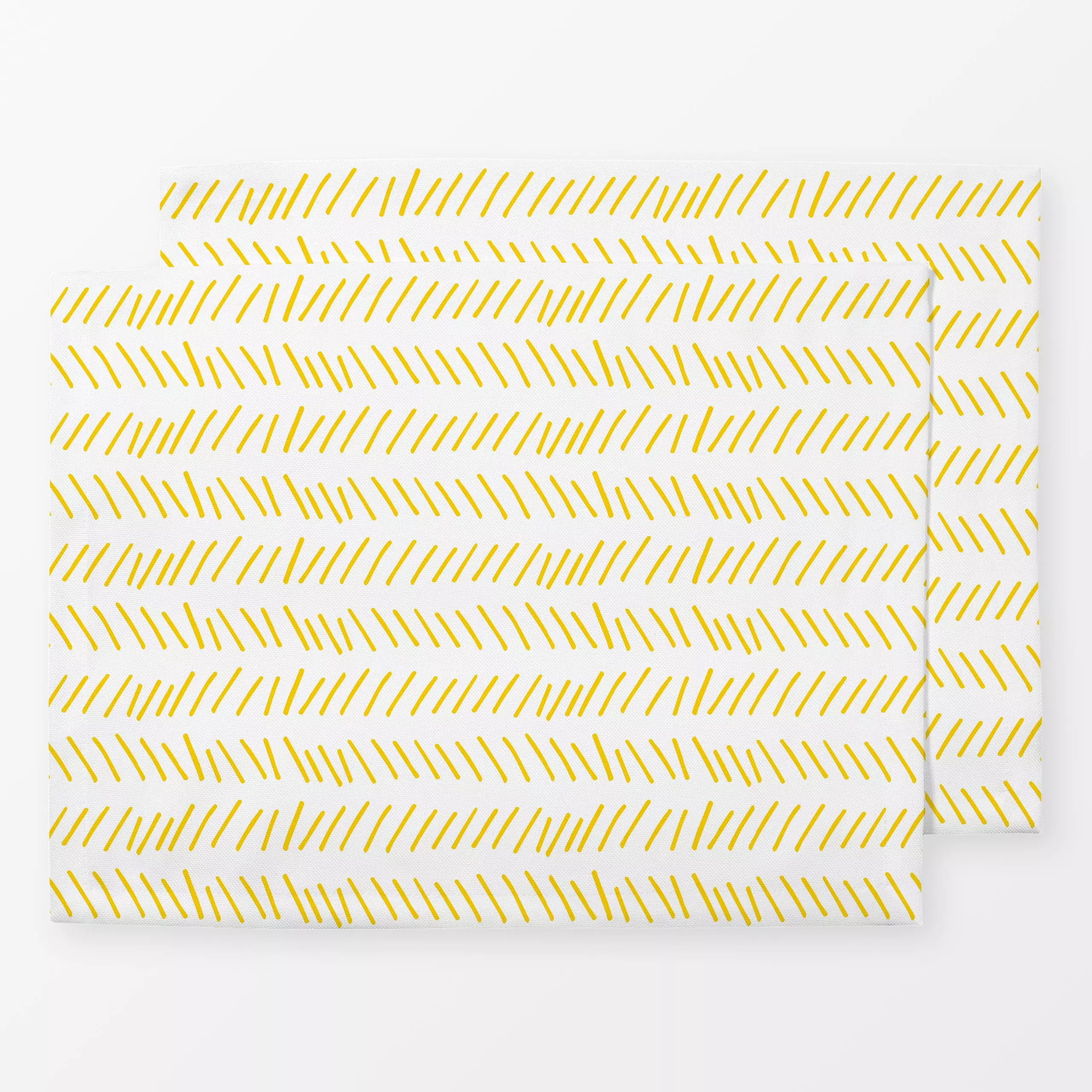 Tischset Strichmuster gelb - Frühling, Symbole & Muster, Anlässe, Ostern - von „Carolin Vonhoff"; Muster, kleingemustert, St...