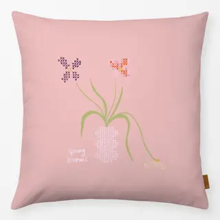 Kissen Blumenvase Kreuzstich Typo