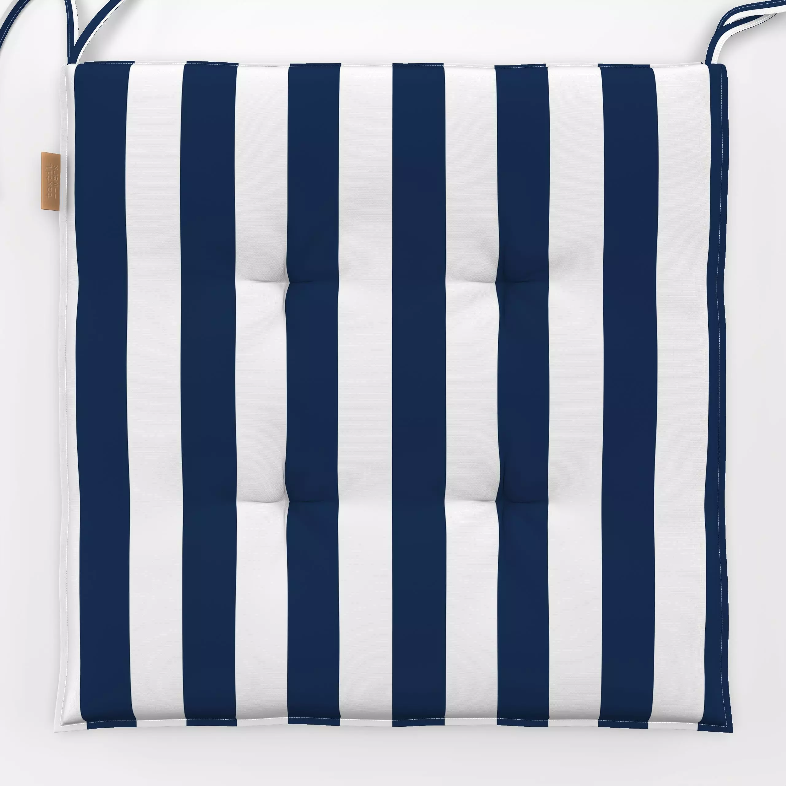 Sitzkissen Skipper Streifen schmal - Sommer, Symbole & Muster - von „Studio ROSAGRAU"; Kinder, Linien, Blaugrau, Streifen, g...