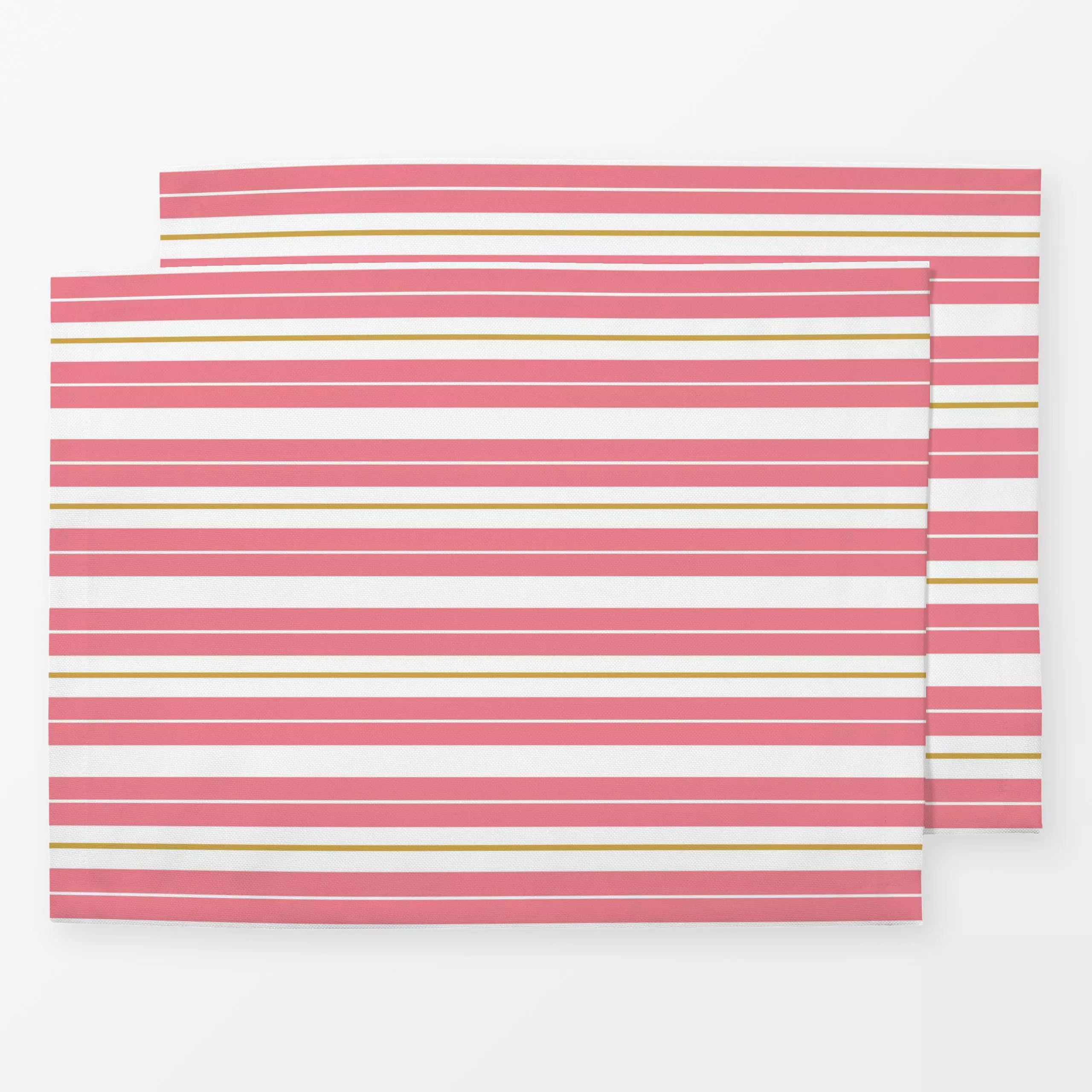 Tischset Retrostreifen Rosa, gemustert, von Studio ROSAGRAU