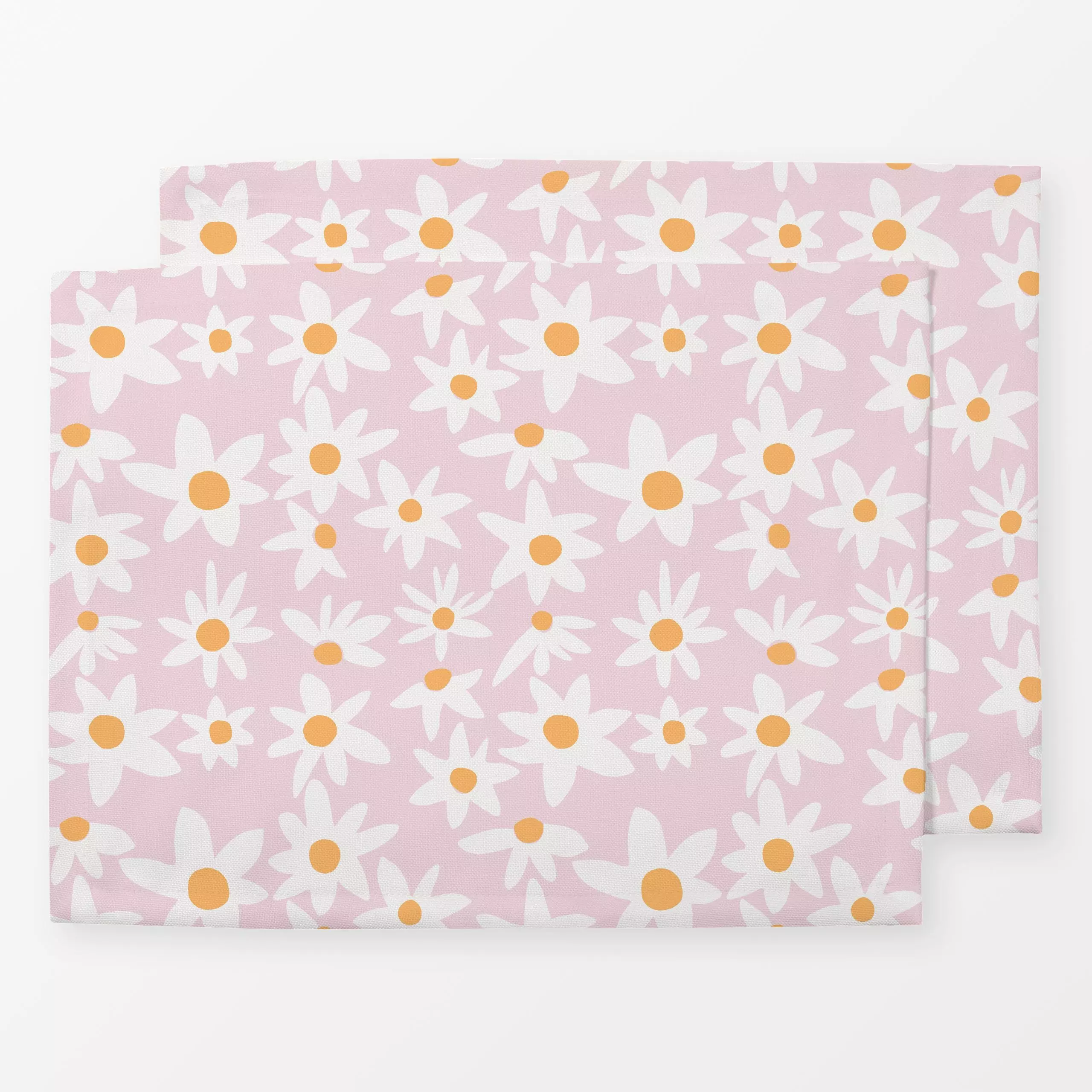 Tischset Gänseblümchen Rosa - Blumen & Florales, Frühling, Sommer - von „Studio Kesse"; rosa, Blumen, Blüten, Sommerblumen, ...